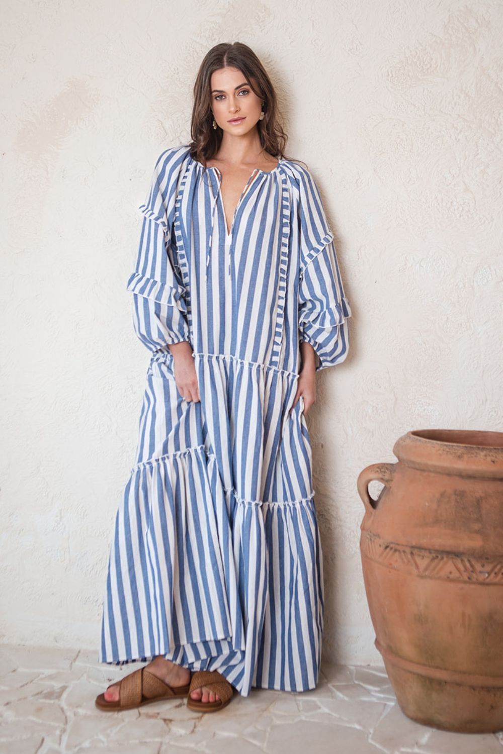 Florence Maxi Stripe Linen House of Lacuna Florence Maxi Stripe Linen House of Lacuna