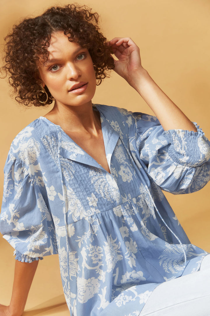 Amelia Blouse Coconut Print