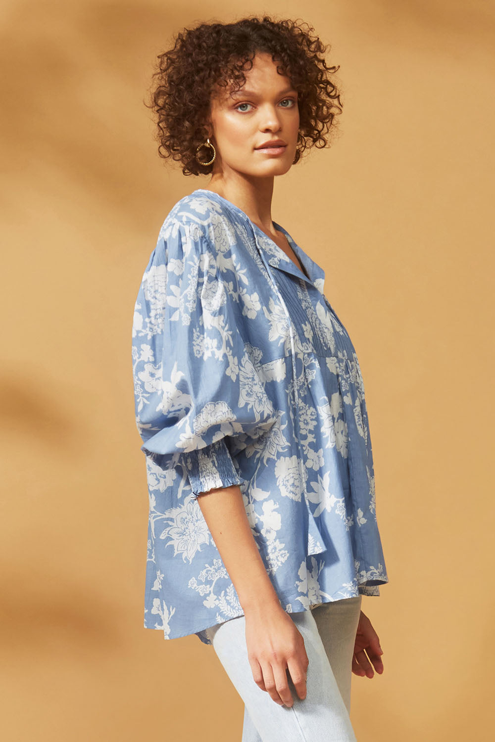Amelia Blouse Coconut Print