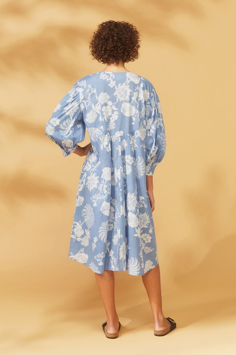 Amelia Dress Blue Paisley Print