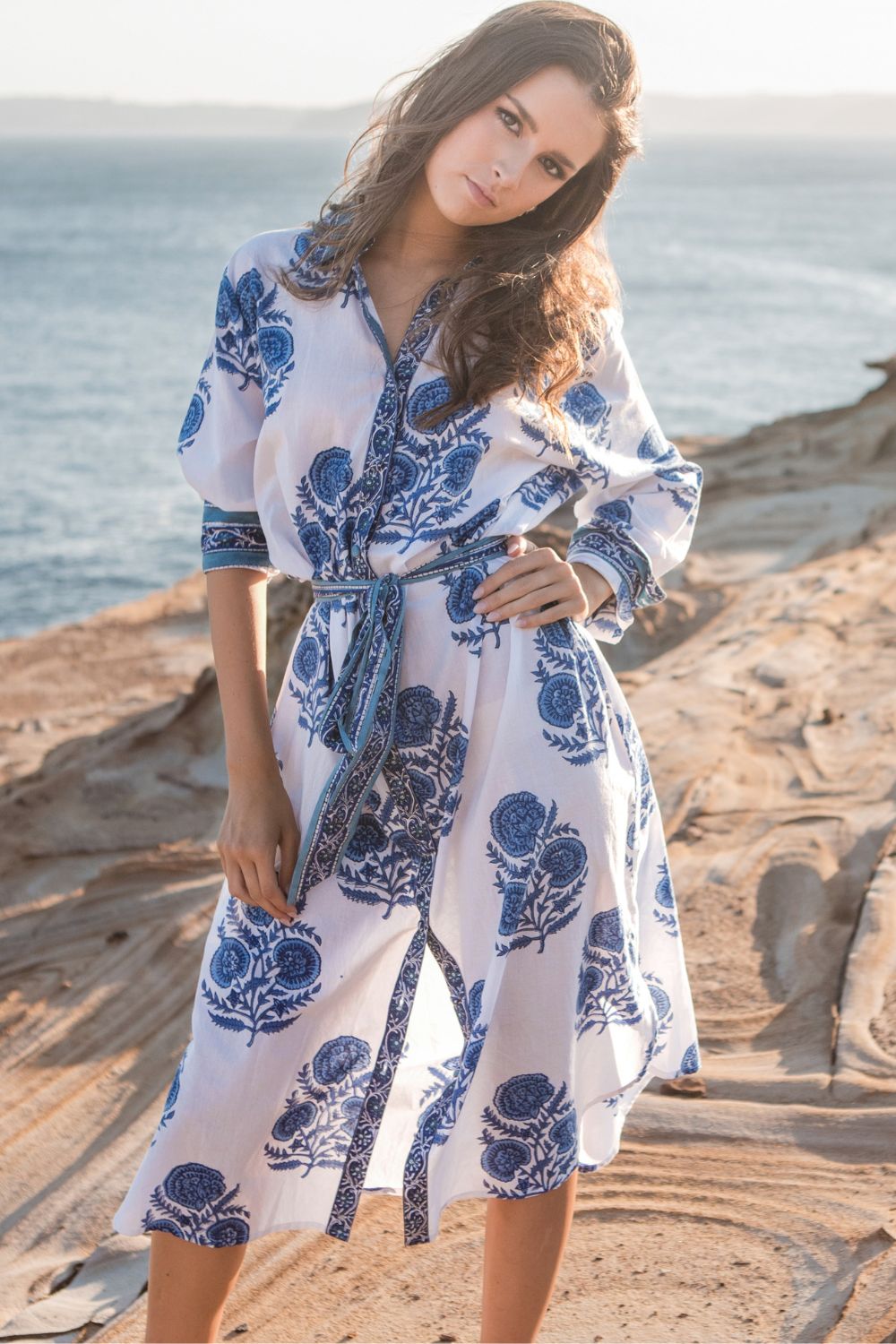 Capri Cotton Shirt Dress