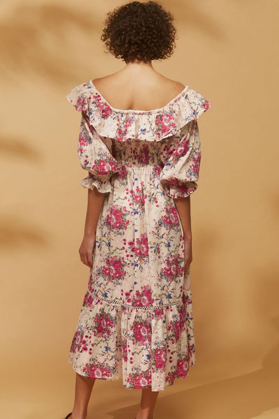 Amalfi Dress Floral Rose Print