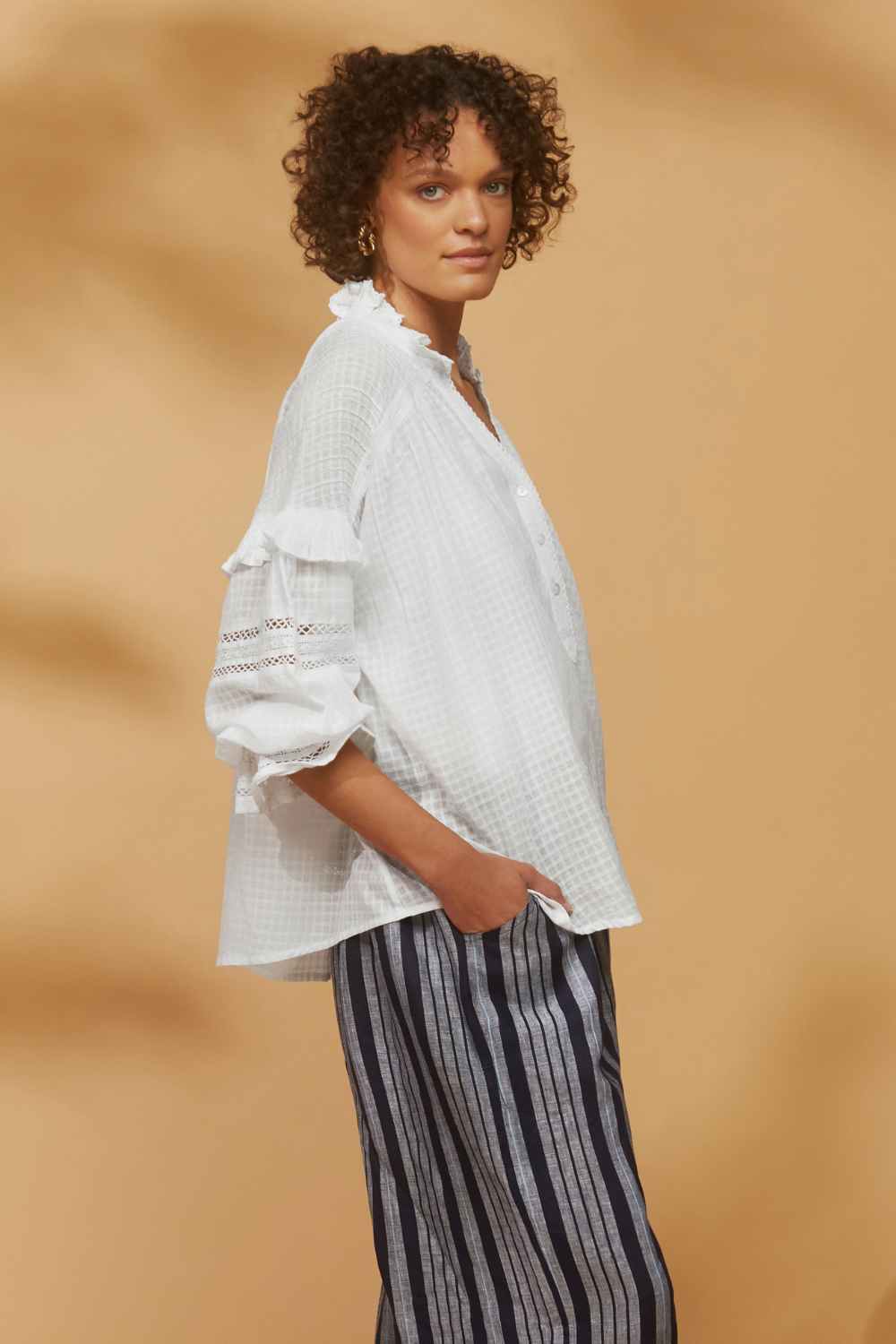 Pure Stripe Linen Marrakesh Boho Pants