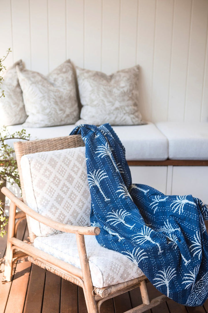 Palm Indigo Throw