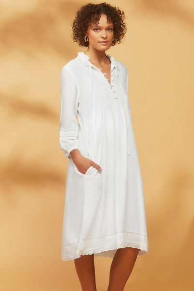 Louisa Dress White Linen