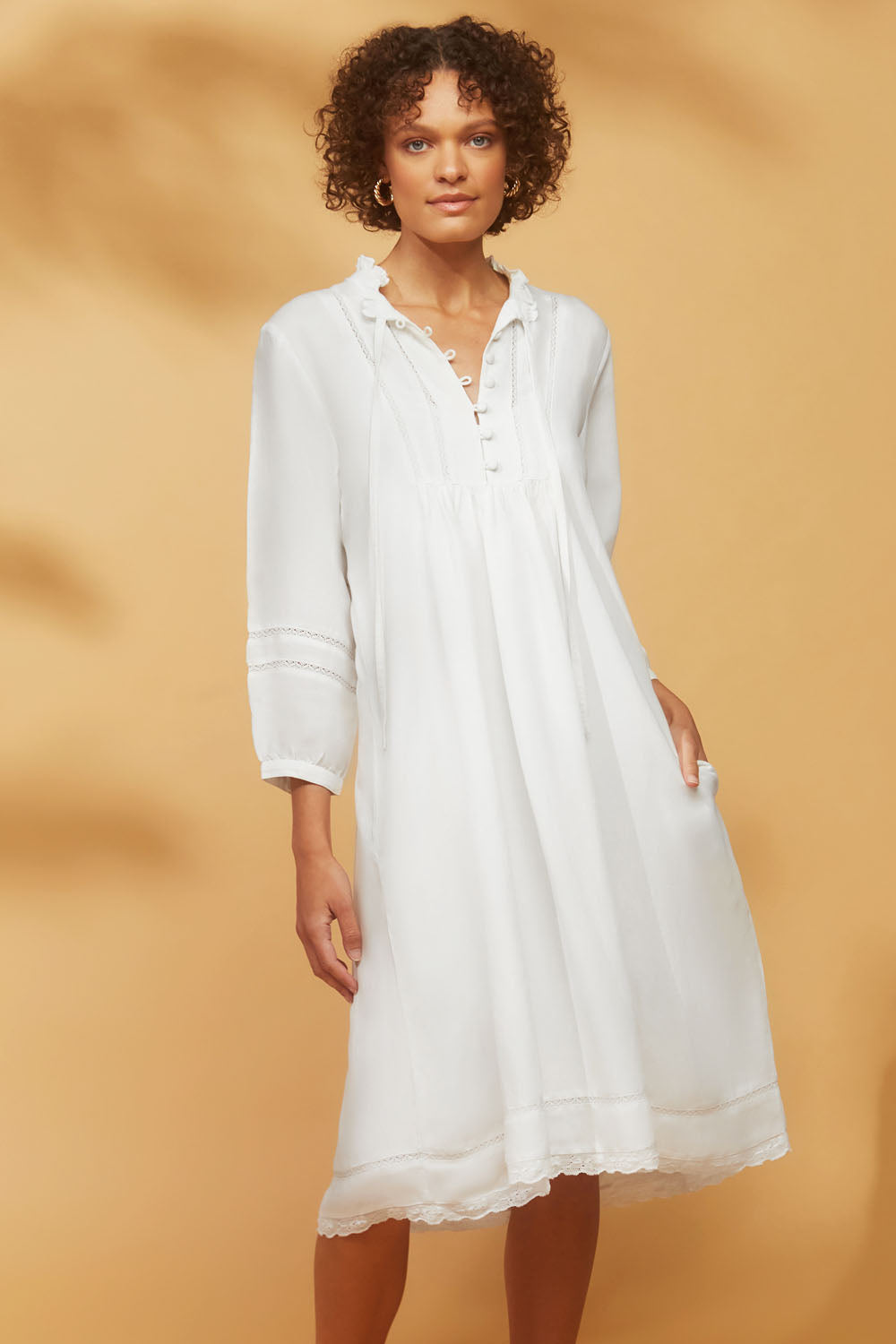 Louisa Dress White Linen House of Lacuna Louisa Dress White Linen House of Lacuna