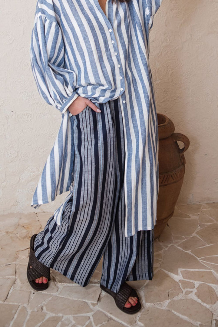 Pure Stripe Linen Marrakesh Boho Pants