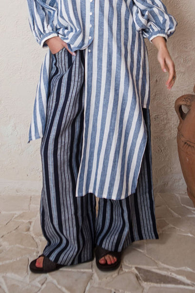 Pure Stripe Linen Marrakesh Boho Pants