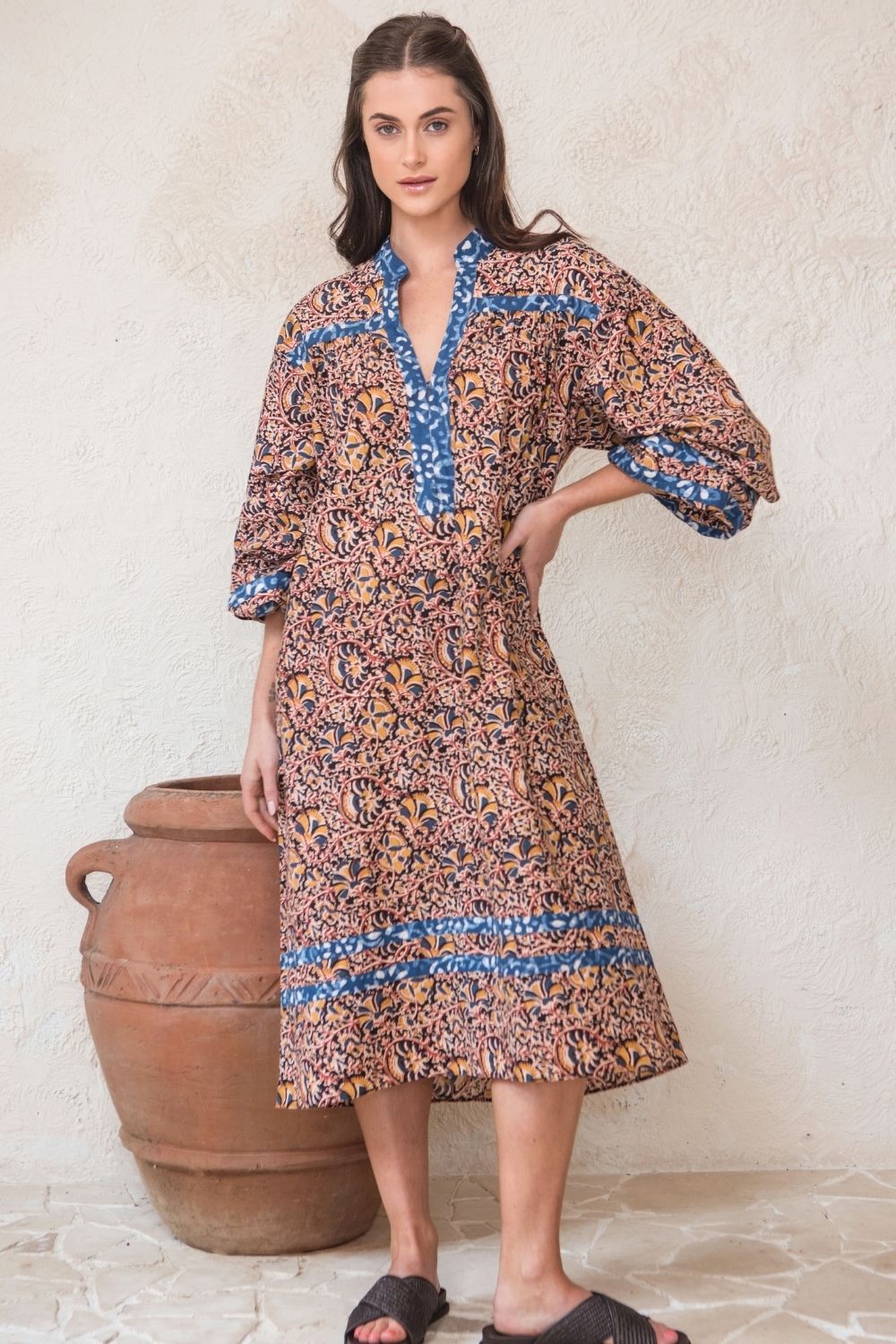 Angelina Block Print Dress