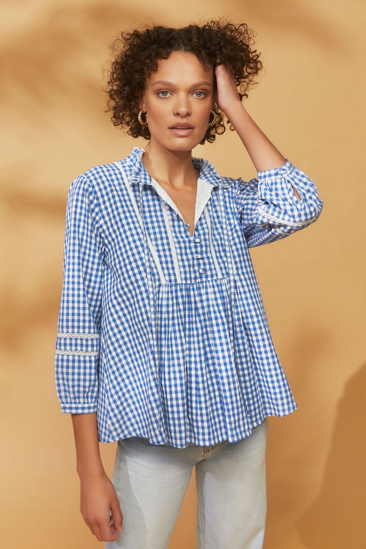 Gingham Louisa Blouse