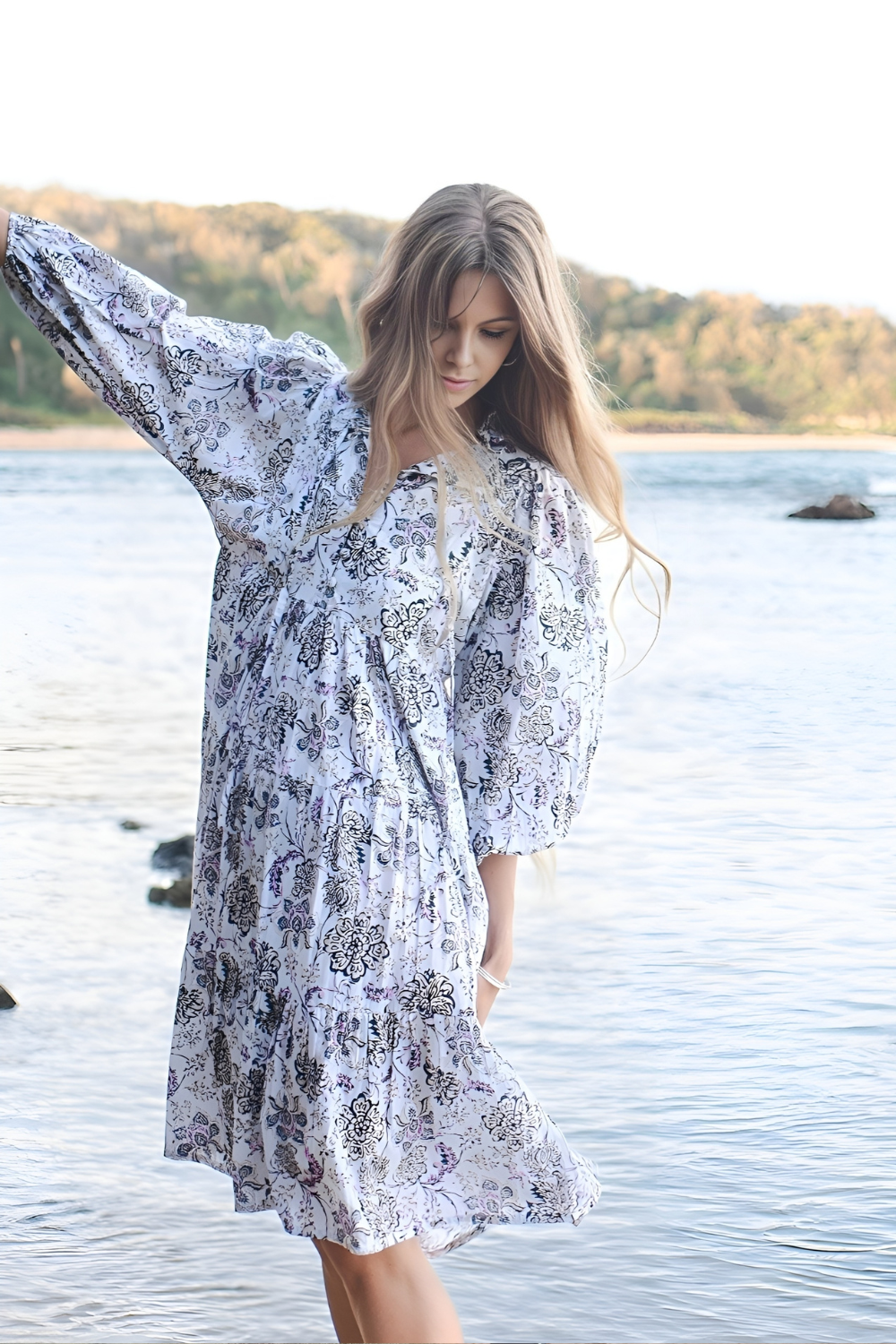 Sorrento Boho Block Print Dress
