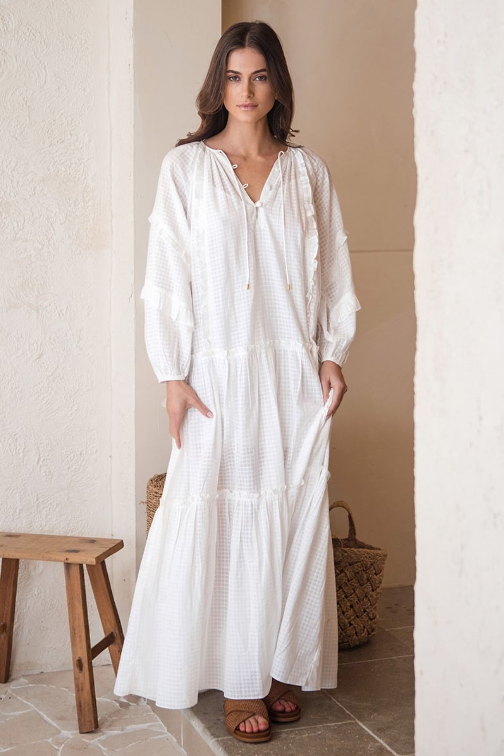 White Florence Dress