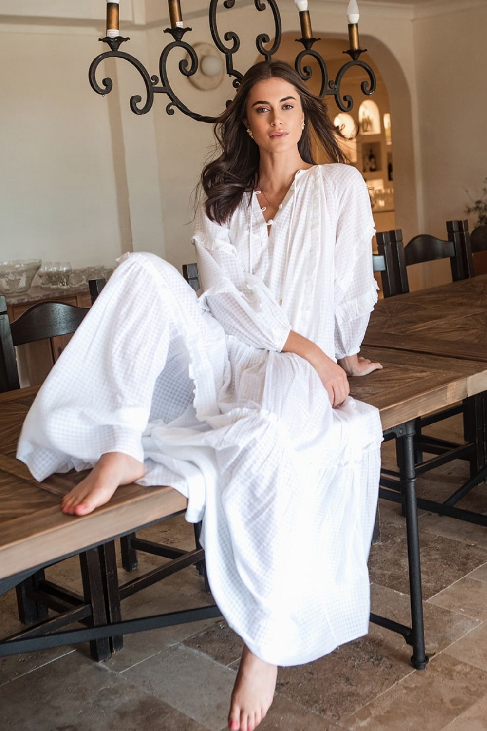 White Florence Dress