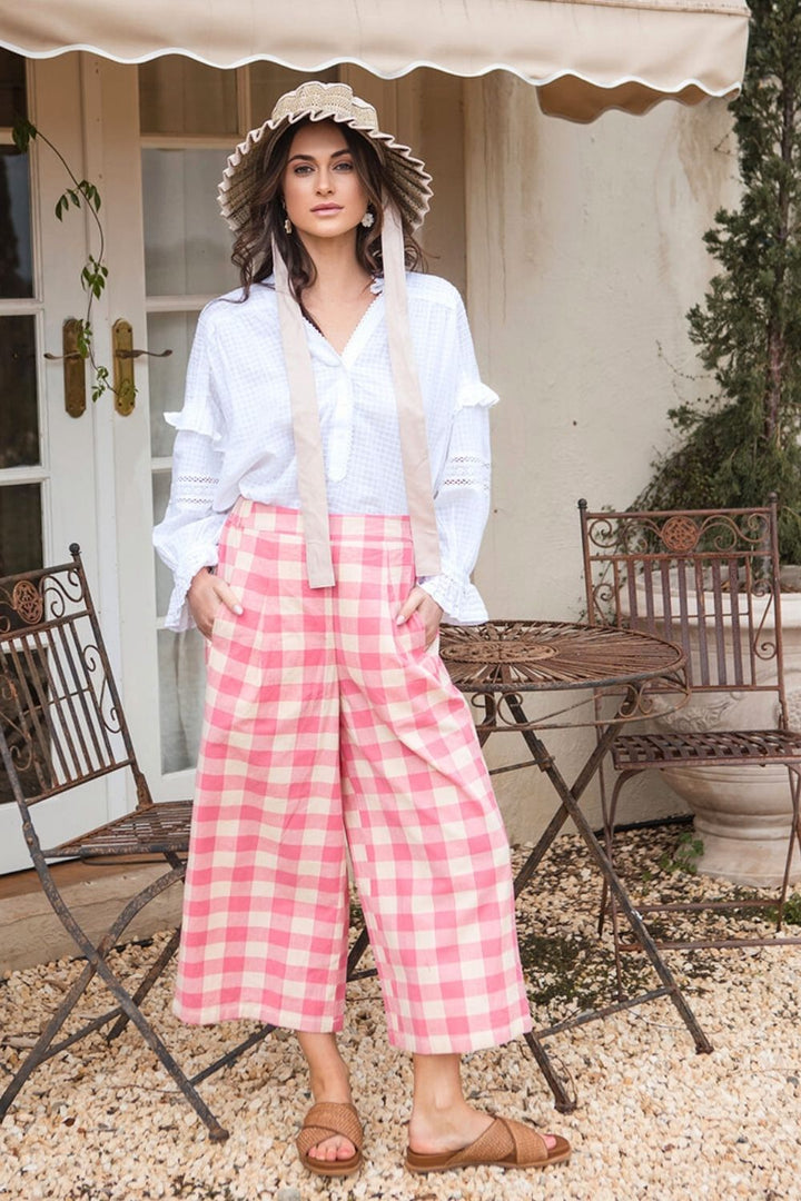 Didi Blouse White Cotton and Lace