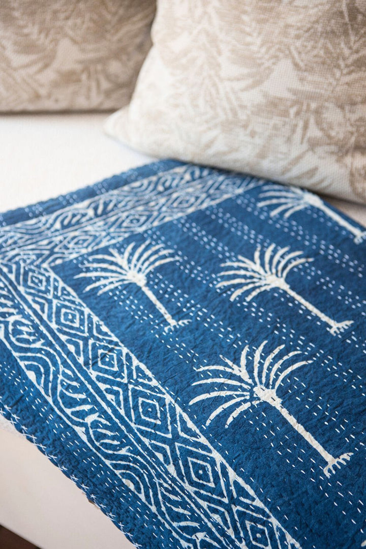 Palm Indigo Throw