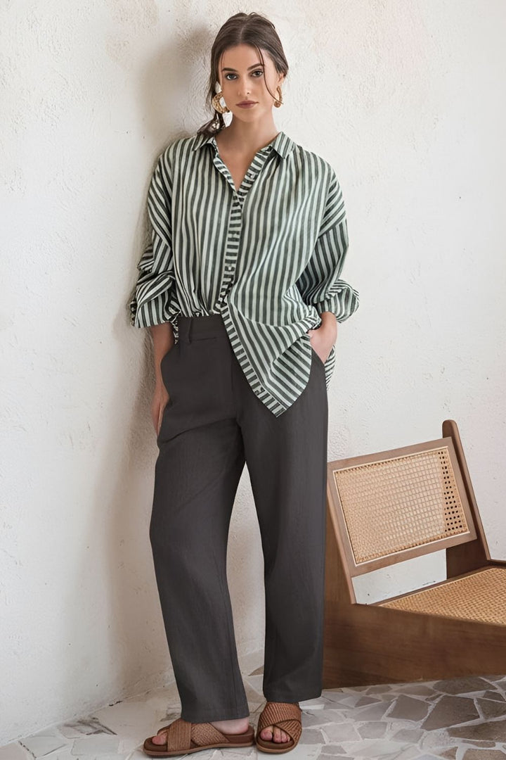 Pure Black Linen Marrakesh Boho Pants