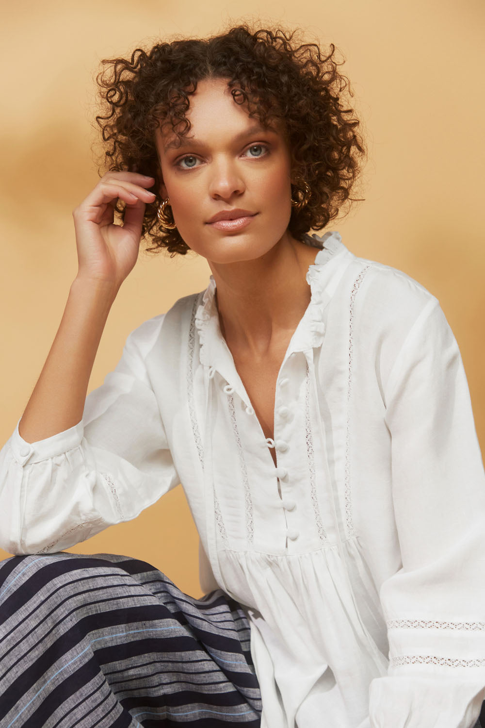 Louisa Blouse White Linen