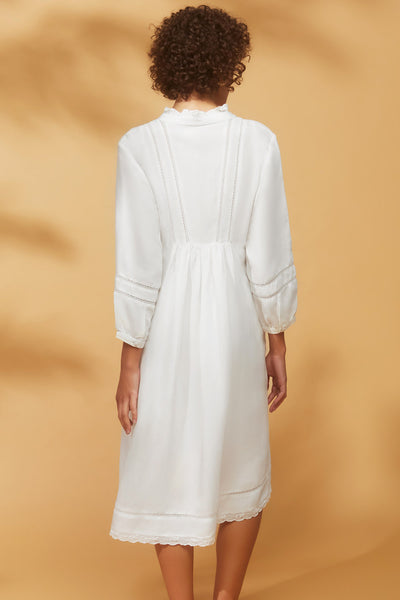 Louisa Dress White Linen