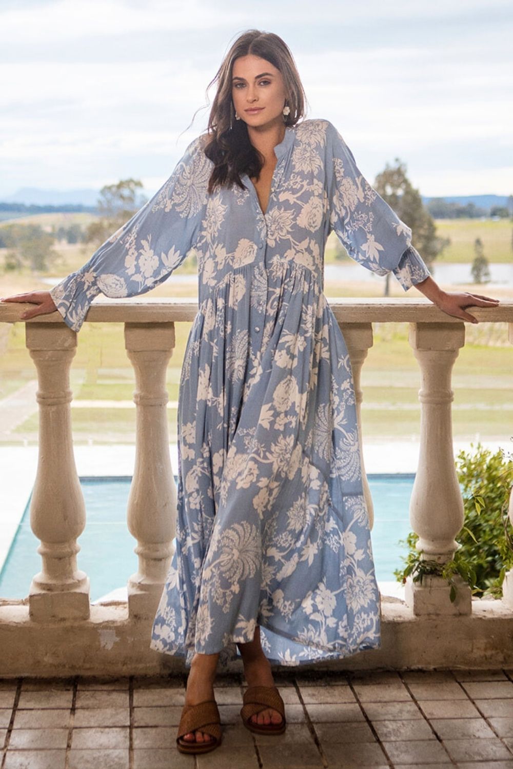 Tuscany Boho Dress Paisley Print