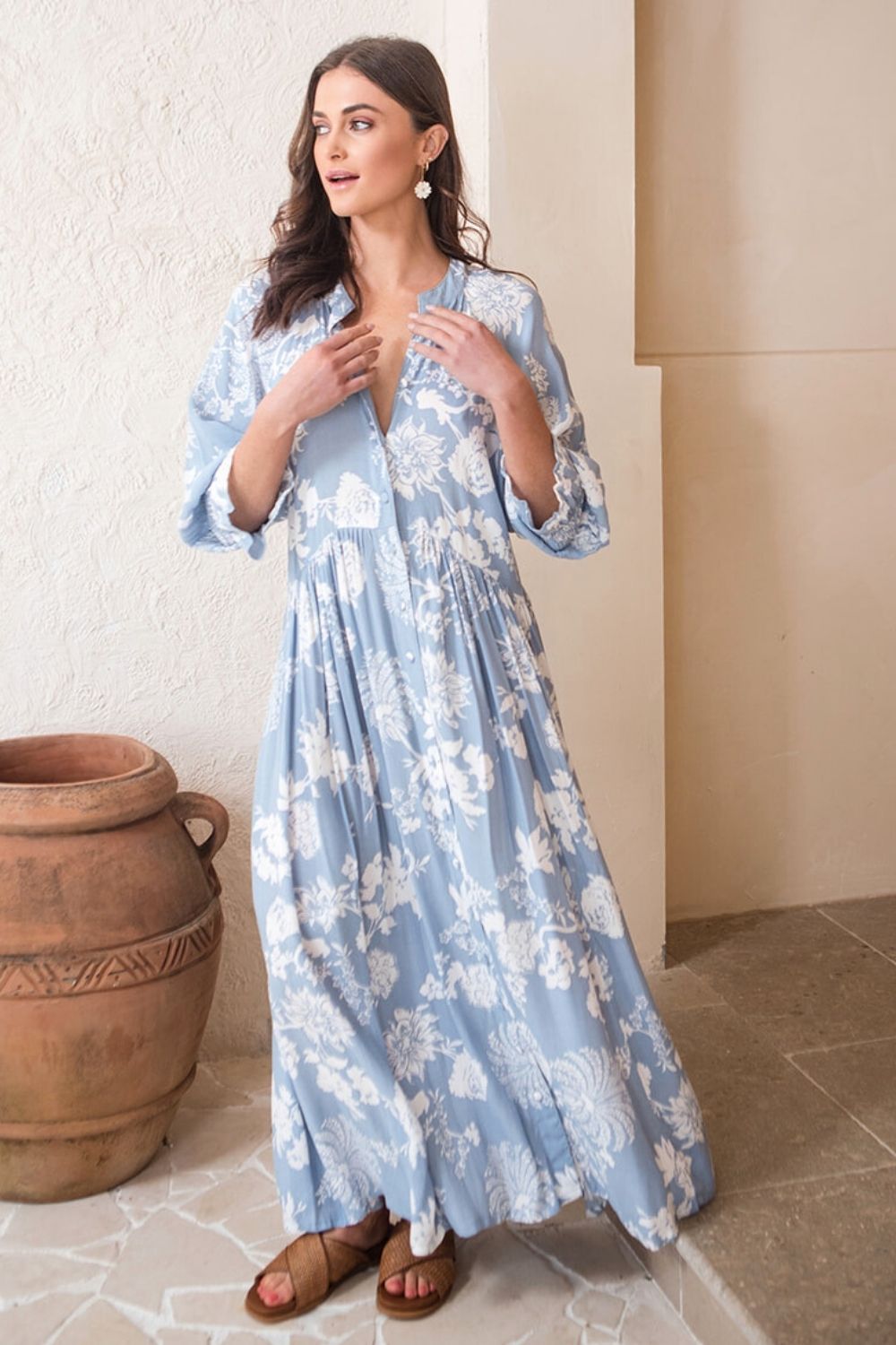 Tuscany Boho Dress Paisley Print