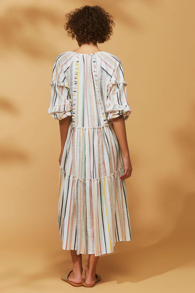 Florence Stripe Maxi Tier Dress