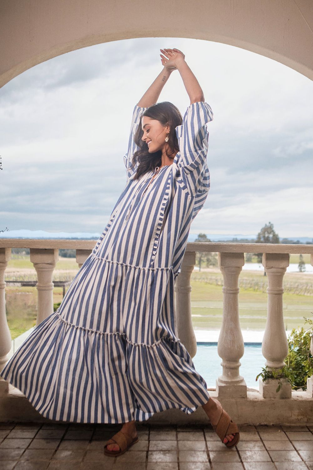 Florence Maxi Stripe Linen House of Lacuna Florence Maxi Stripe Linen House of Lacuna