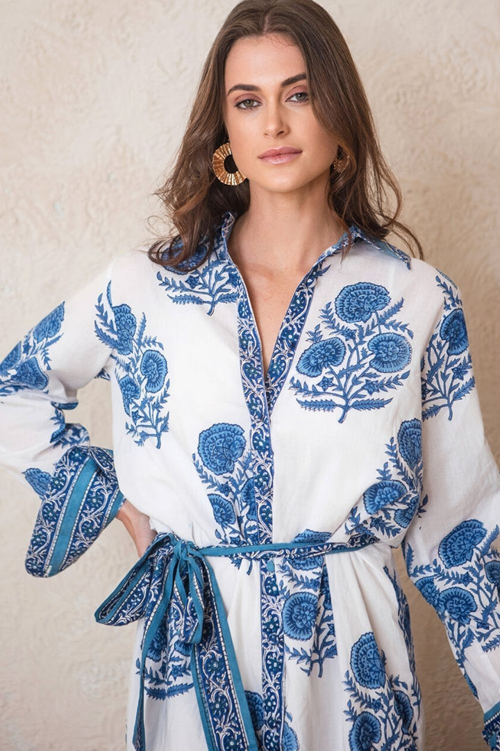 Capri Cotton Shirt Dress