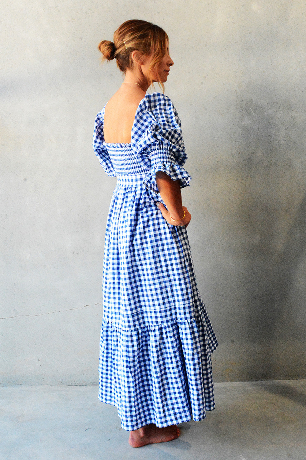 Amalfi Dress Blue Gingham