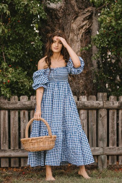 Amalfi Dress Blue Gingham