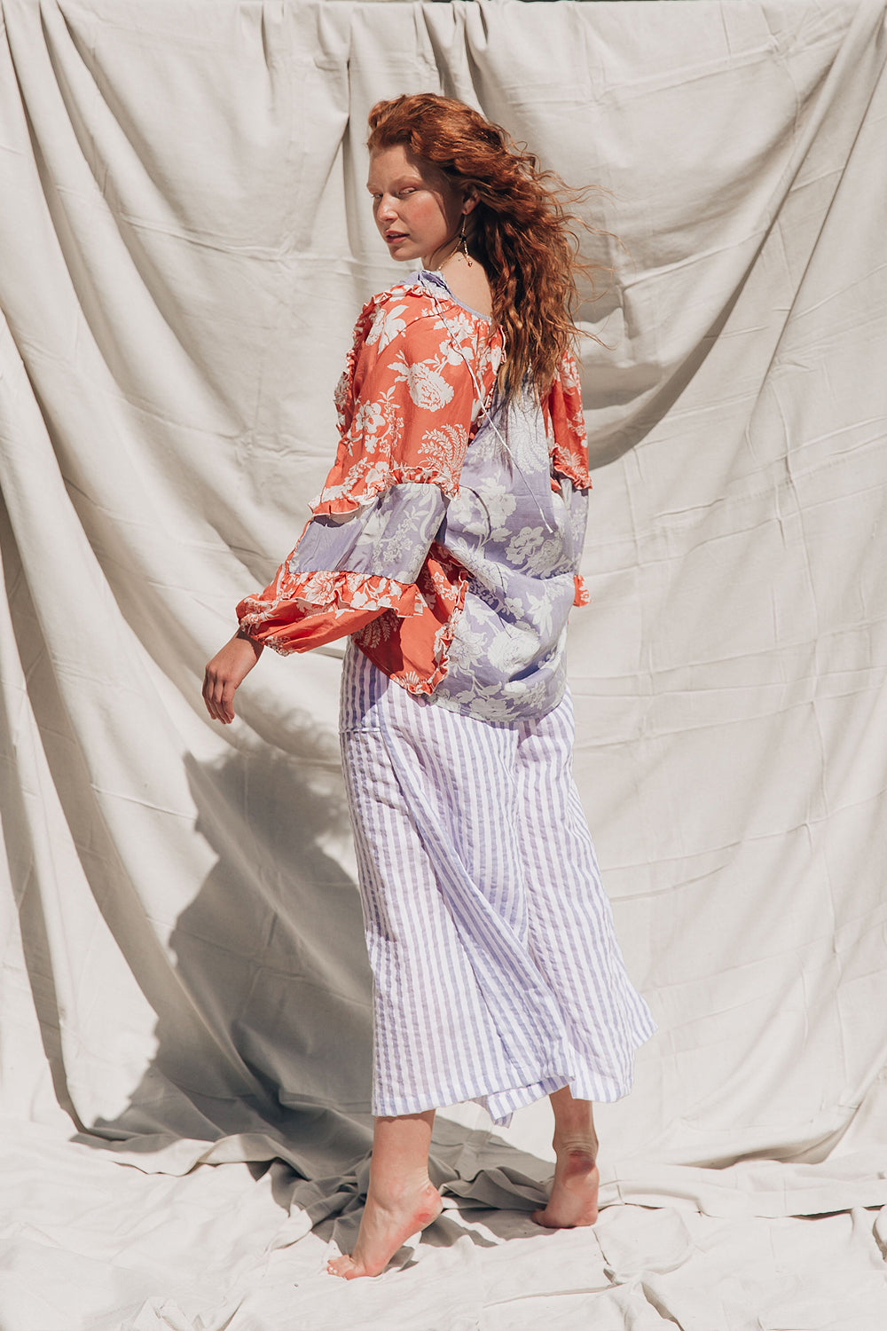 Florence Print Top Mix Apricot