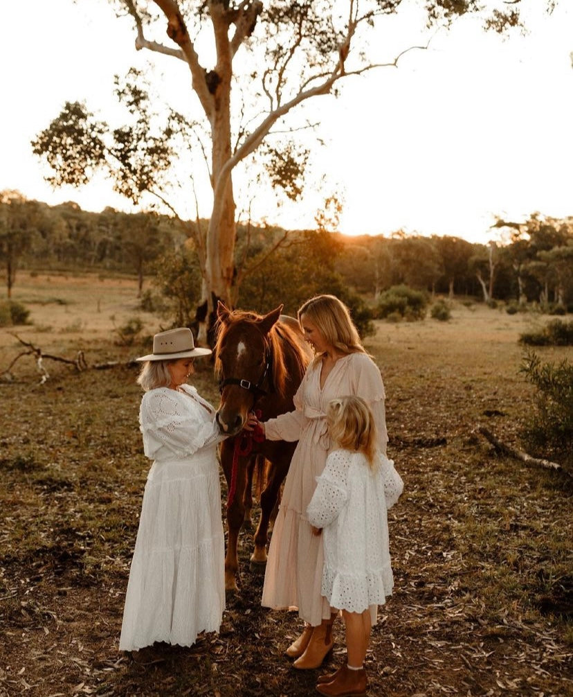 Frankie Girls Dress Dusty Pink