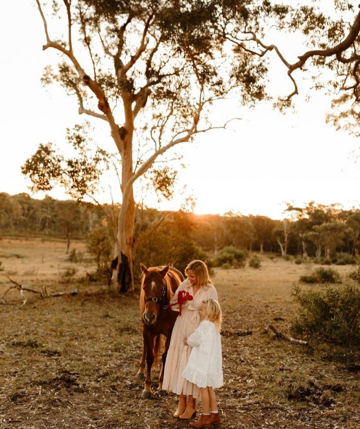 Frankie Girls Dress Dusty Pink