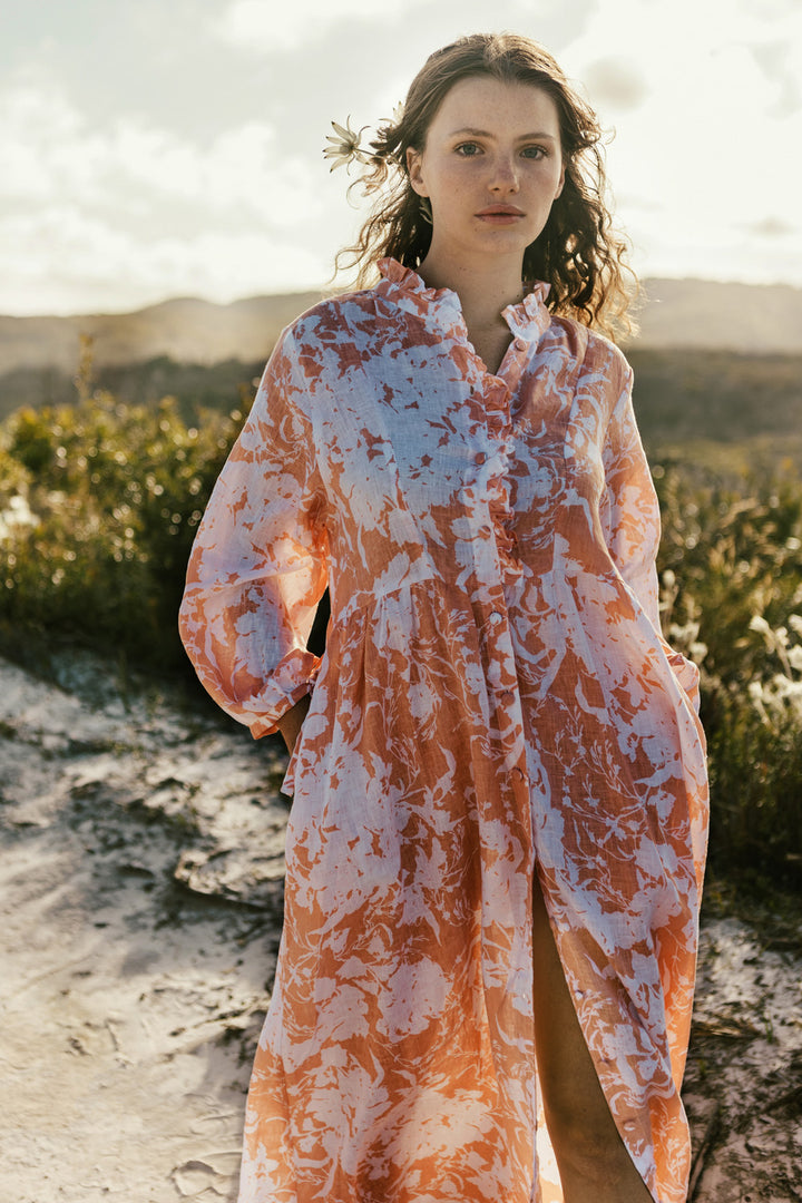 Bobby Dress Peachy Print