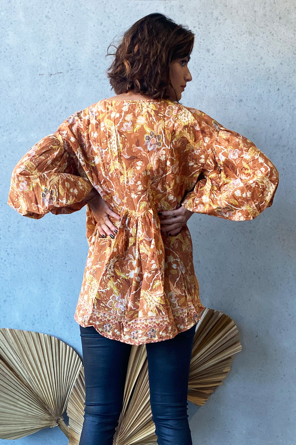 Siena Blouse Rust Print