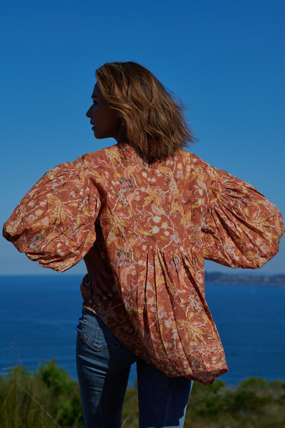 Siena Blouse Rust Print