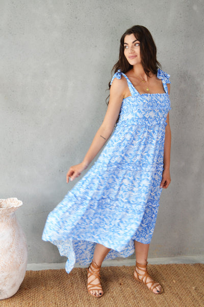 sachin and babi light blue dress Tropical dress main image 1