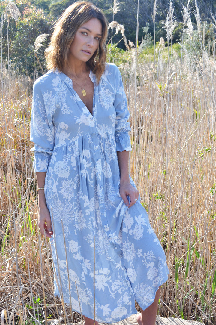 Tuscany Boho Dress Paisley Print