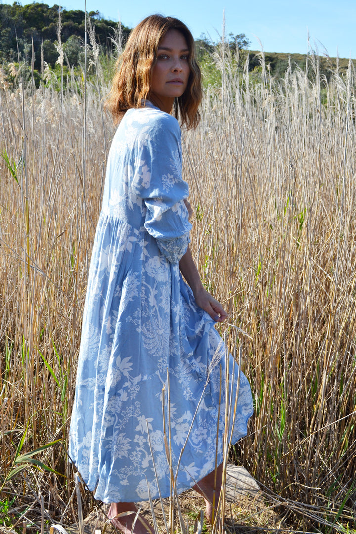 Tuscany Boho Dress Paisley Print