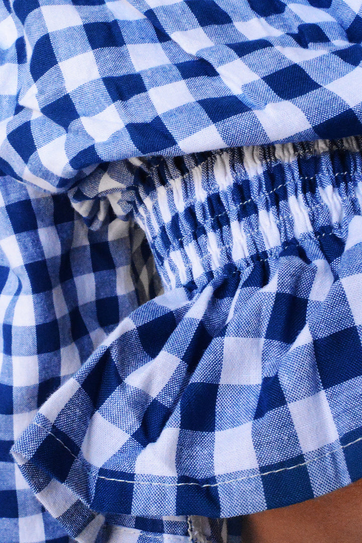 Lou Lou Blouse Blue Gingham