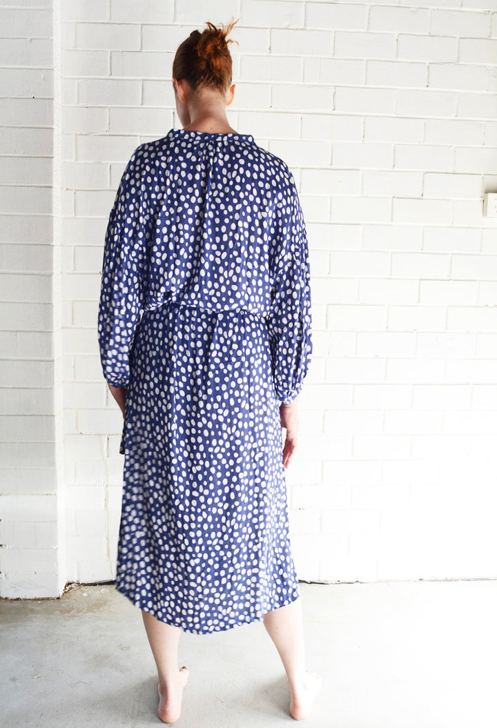 Button Down Geo Dot Dress