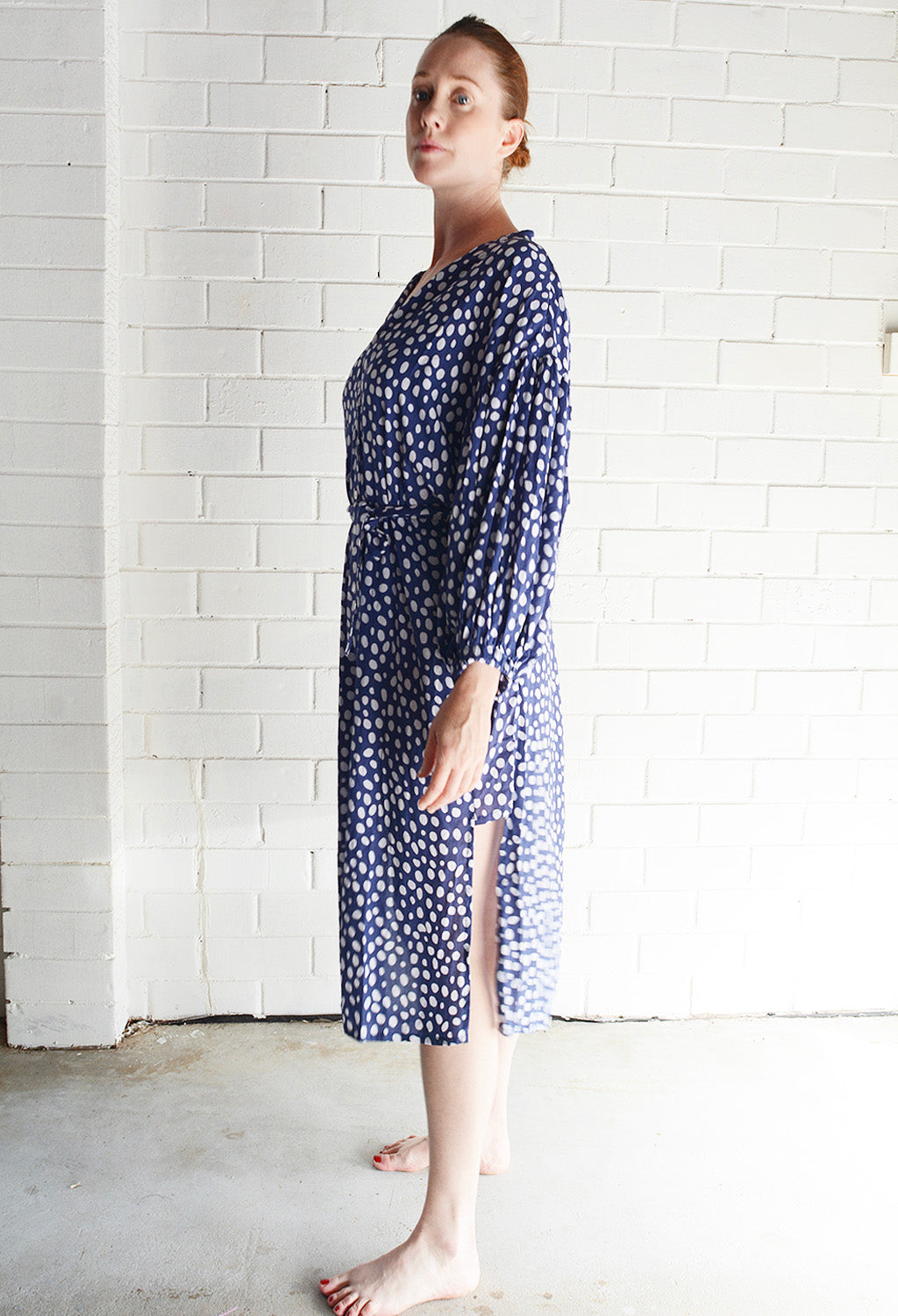 Button Down Geo Dot Dress
