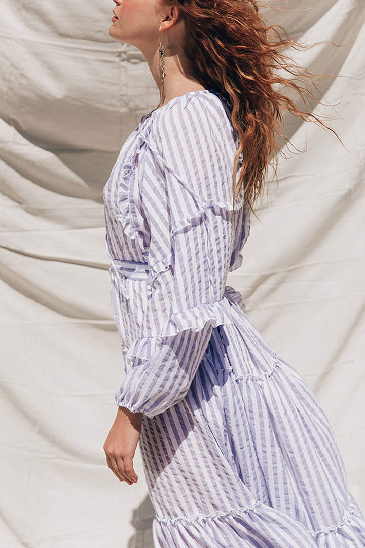 Florence Maxi Soft Blue Stripe