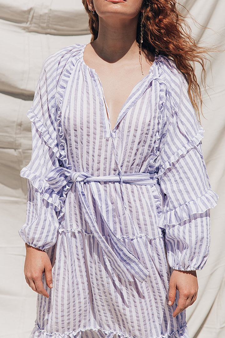 Florence Maxi Soft Blue Stripe