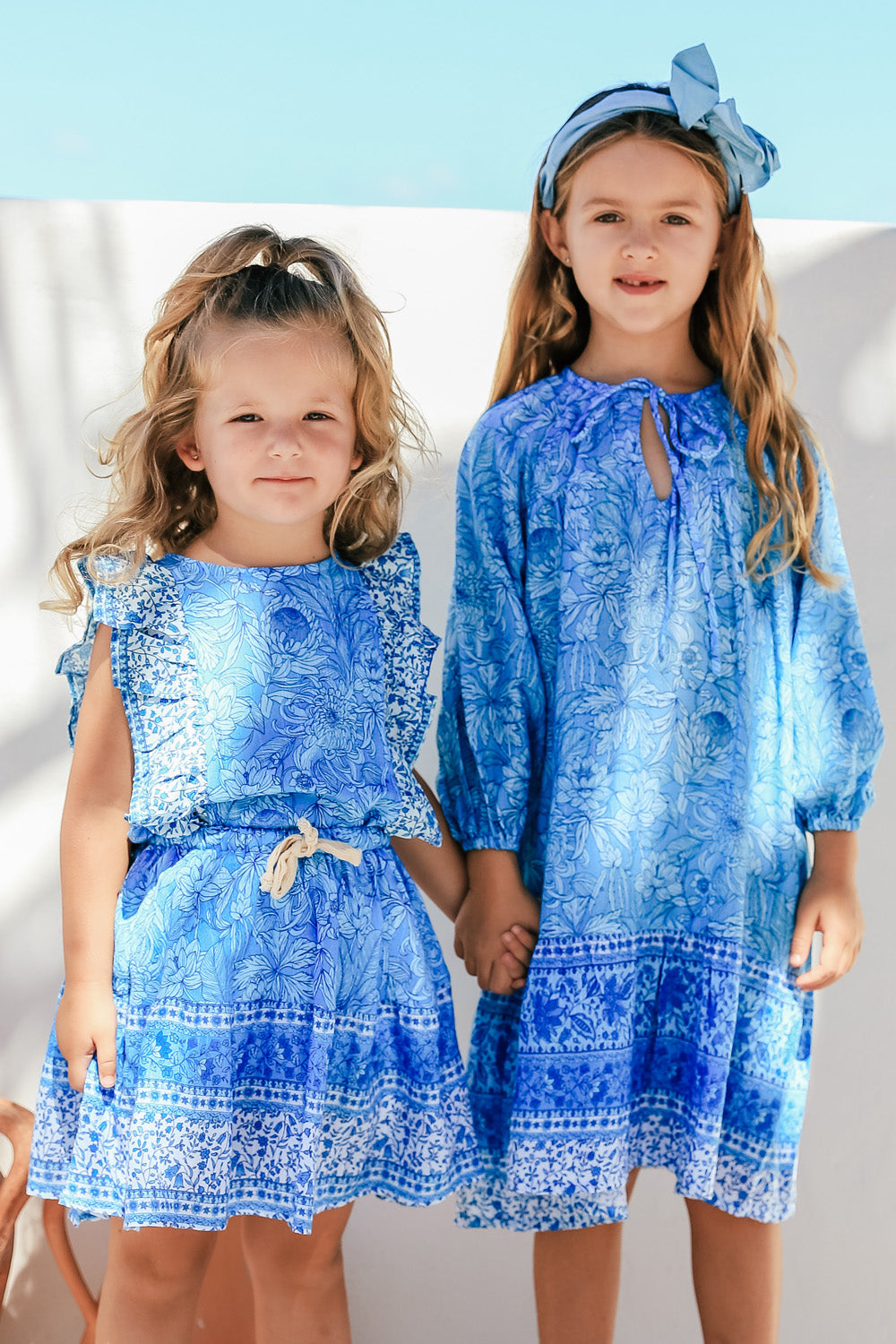 Frankie Girls Dress Bluebell Print