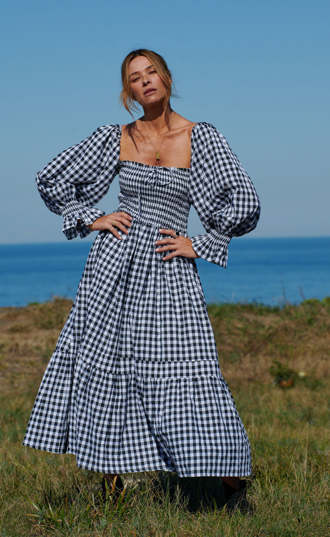 gingham maxi dress australia Amalfi Product ID:AP1D105268_AE426_M Ary in a cotton Elegant Dark Blue Chiffon Size:Age 5