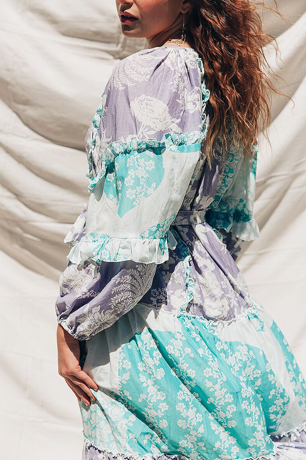 Florence Maxi Print Mix Dress