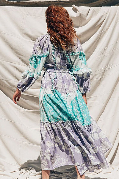 Florence Maxi Print Mix Dress
