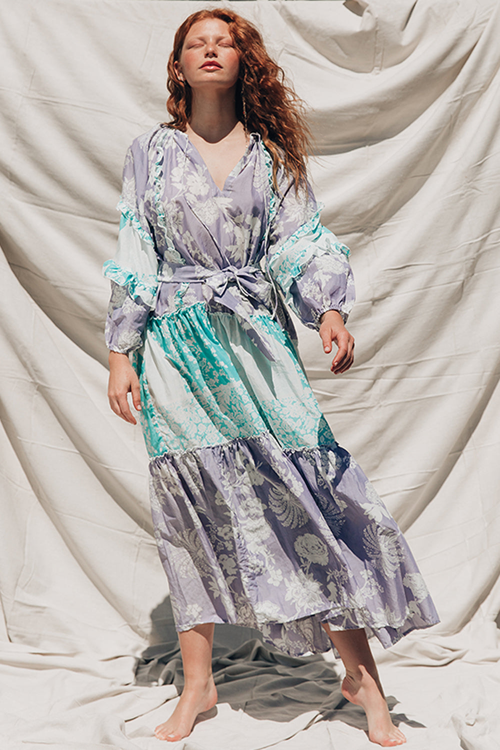 Florence Maxi Print Mix Dress