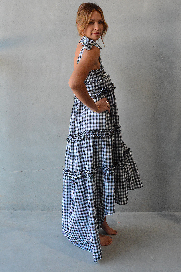 Sophia Dress Black/White Gingham