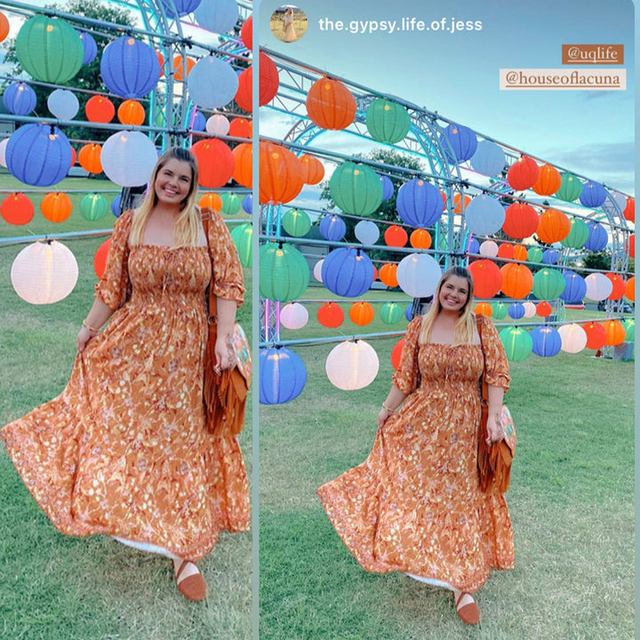 Amalfi Print Shirred Maxi